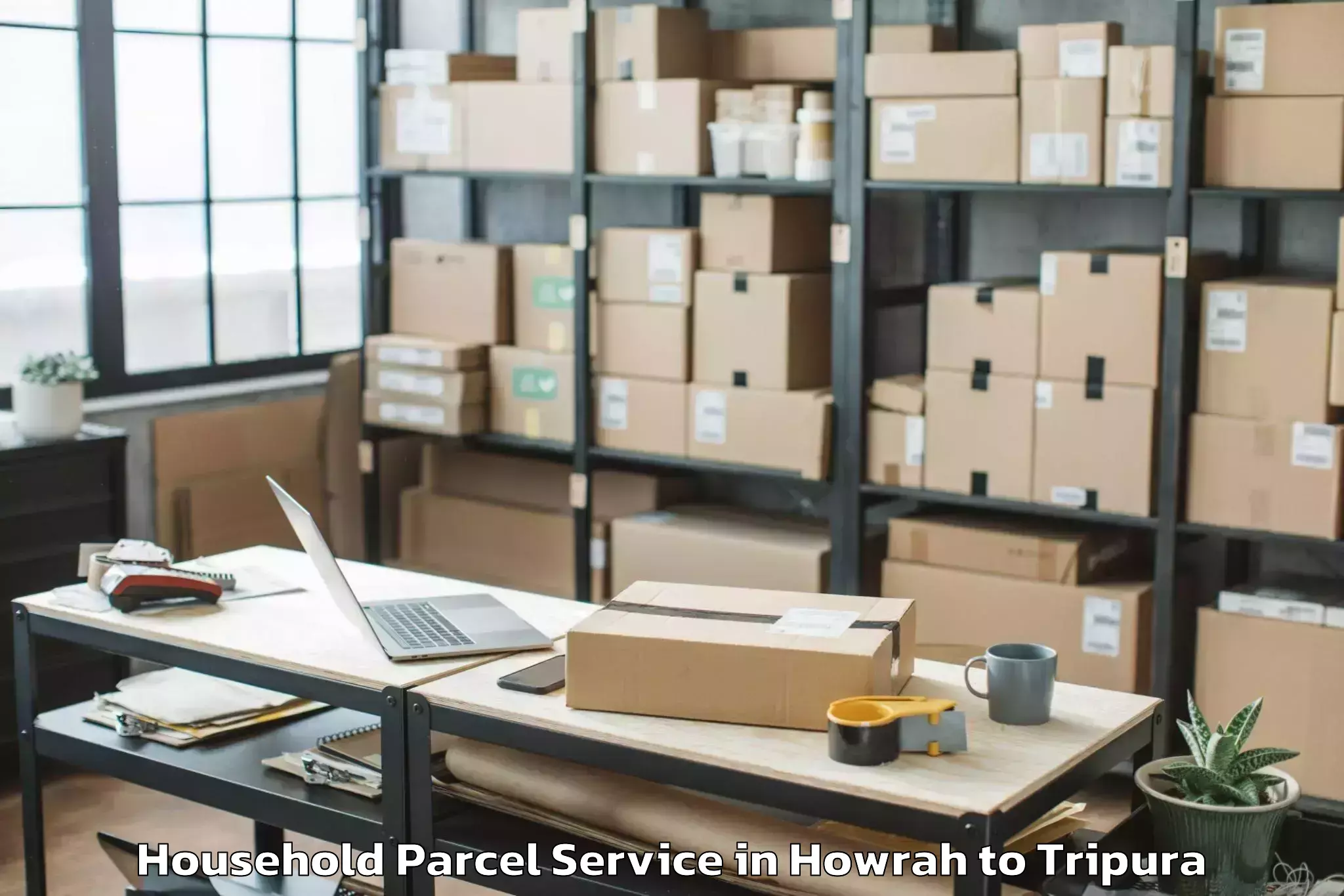 Easy Howrah to Kailashahar Household Parcel Booking